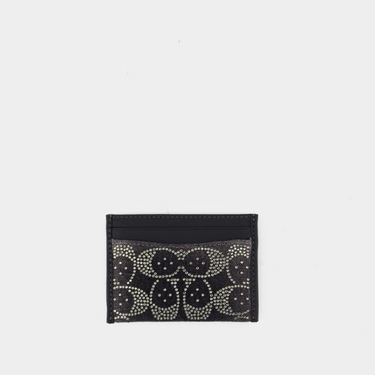 Porte Carte Crystal Signature Essential - Coach - Denim - Noir