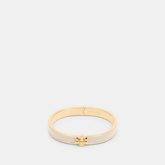 Bracelet Medium Icon Enamel - Tory Burch - Métal - Doré