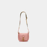 Sac À Bandoulière Mini B Clip Messenger - Burberry - Cuir - Rose