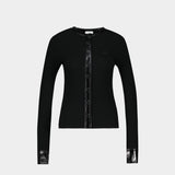 Cardigan Contrasted - Courreges - Laine - Noir