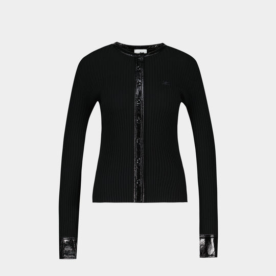 Cardigan Contrasted - Courreges - Laine - Noir