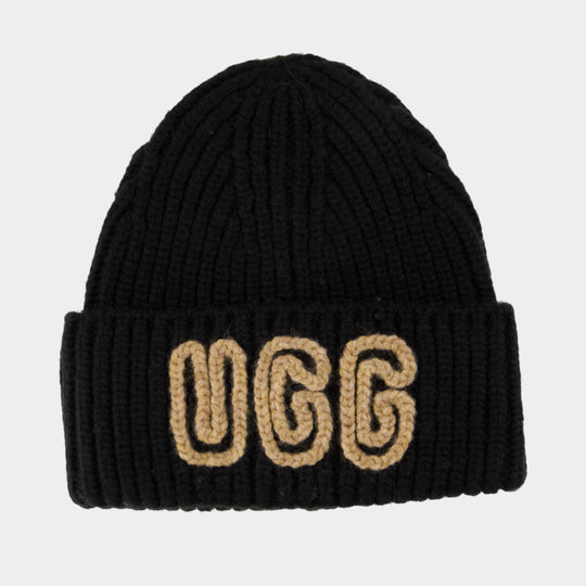 Bonnet U Chunky - UGG - Acrylique - Noir