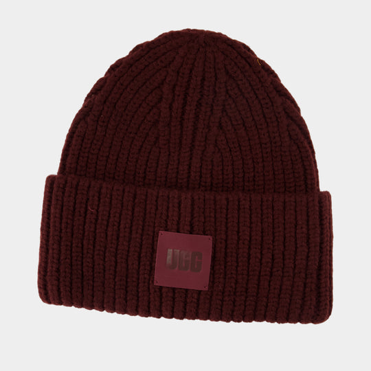 Bonnet U Chunky - UGG - Acrylique - Bordeaux