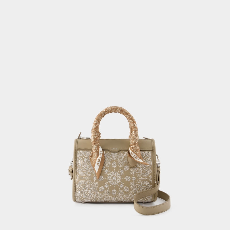 Sac À Main Bandana Micro Triangle - Amiri - Cuir - Beige