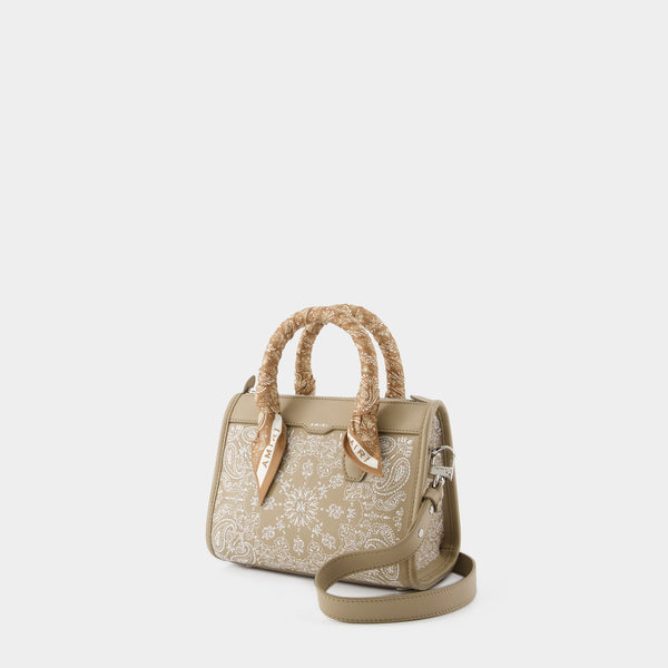 Sac À Main Bandana Micro Triangle - Amiri - Cuir - Beige