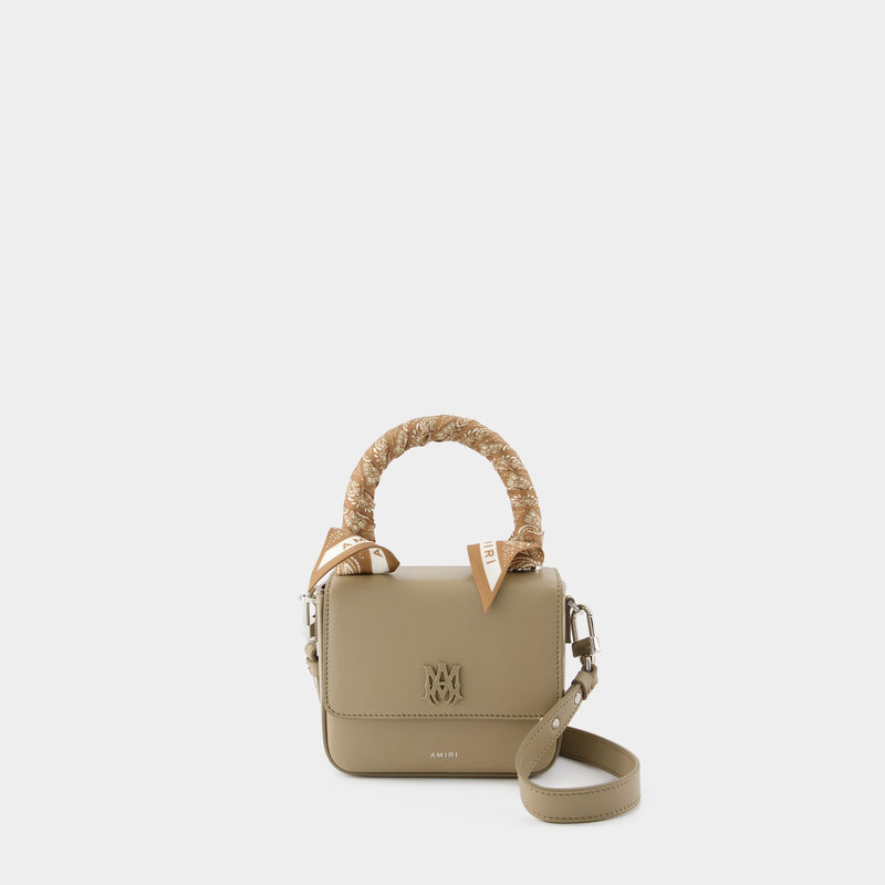 Sac À Main Bandana Micro - Amiri - Cuir - Beige