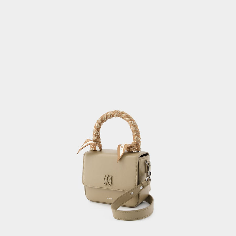 Sac À Main Bandana Micro - Amiri - Cuir - Beige