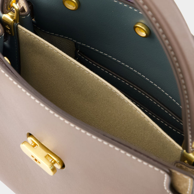 Sac À Main Lee Radziwill Petite Double - Tory Burch - Cuir - Marron