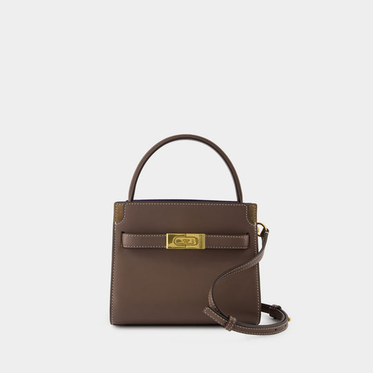 Sac À Main Lee Radziwill Petite Double - Tory Burch - Cuir - Marron
