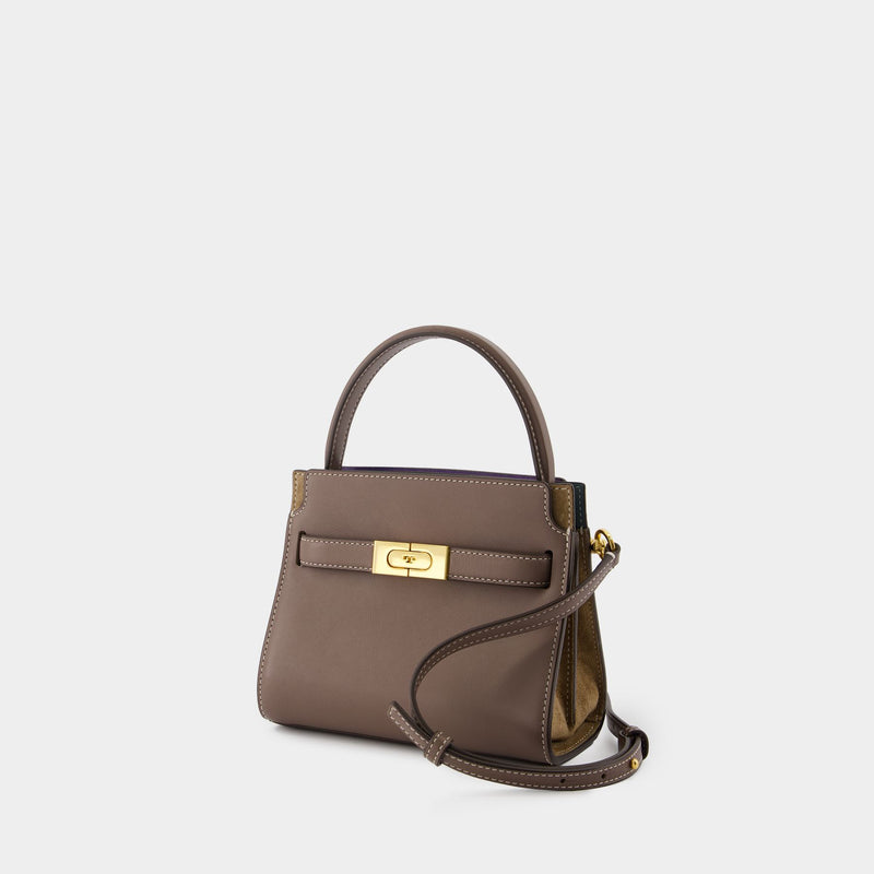 Sac À Main Lee Radziwill Petite Double - Tory Burch - Cuir - Marron