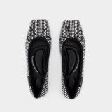 Ballerines Billie Flat - Alexander Wang - Cuir - Noir/Blanc