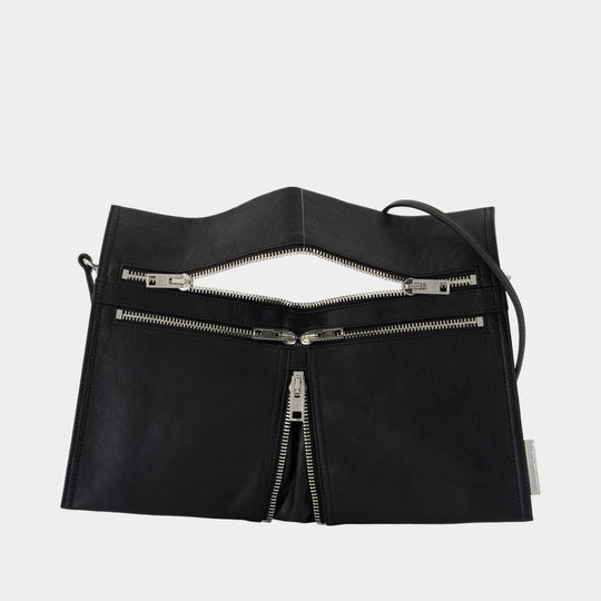 Sac À Bandoulière Geo Medium - Alexander Wang - Cuir - Noir