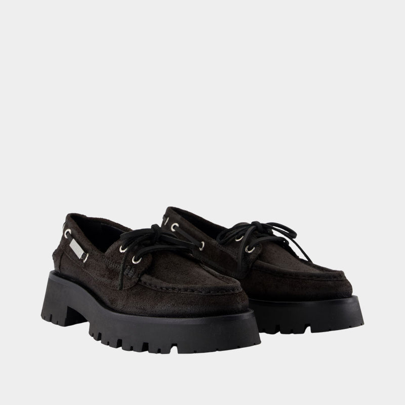 Mocassins Carson Boat - Alexander Wang - Cuir - Chocolat
