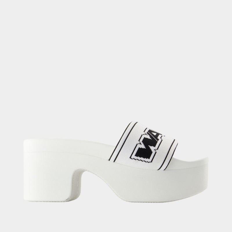 Sandales Aw Webbing Platform - Alexander Wang - Polyester - Blanc