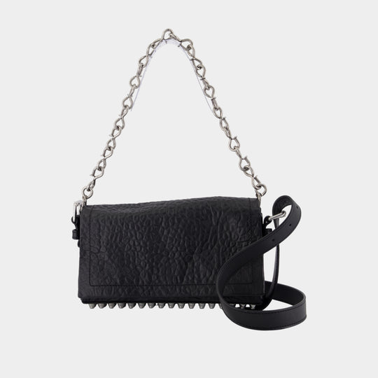 Sac Porté Épaule Ricco Crushed Slim - Alexander Wang - Cuir - Noir