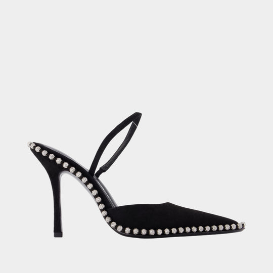 Escarpins Tia 105mm Slingback - Alexander Wang - Cuir - Noir