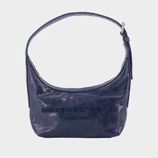Sac Porté Épaule Punch Small - Alexander Wang - Coton - Bleu