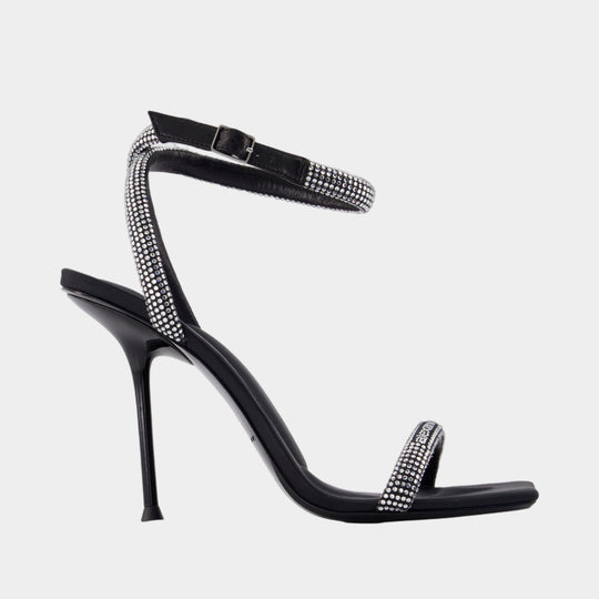 Sandales Julie 105mm - Alexander Wang - Synthétique - Noir
