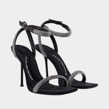 Sandales Julie 105mm - Alexander Wang - Synthétique - Noir