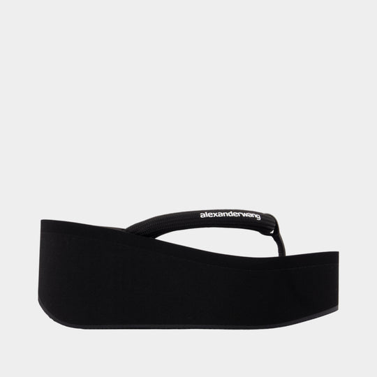 Sandales Jenna Thong Platform - Alexander Wang - Nylon - Noir