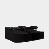 Sandales Jenna Thong Platform - Alexander Wang - Nylon - Noir