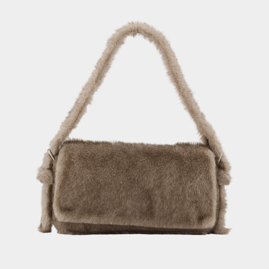 Sac Porté Épaule Ricco Slim Flap - Alexander Wang - Cuir - Gris