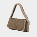 Sac Porté Épaule Ricco Slim Flap - Alexander Wang - Cuir - Gris