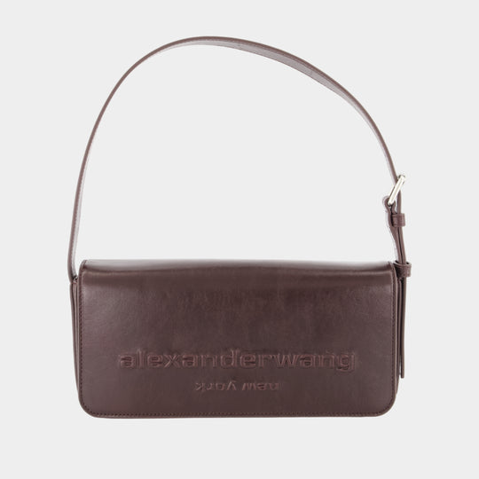 Sac Porté Épaule Punch Flap - Alexander Wang - Cuir - Marron