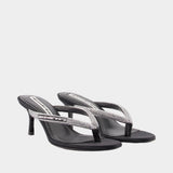 Sandales Courtney 65mm - Alexander Wang - Satin - Noir