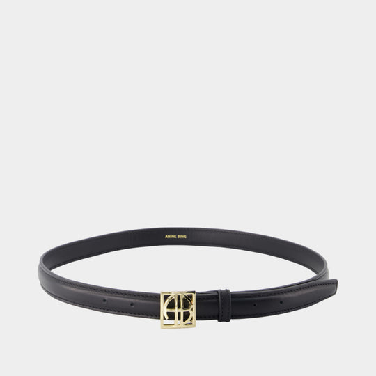 Ceinture Monogram - ANINE BING - Cuir - Noir