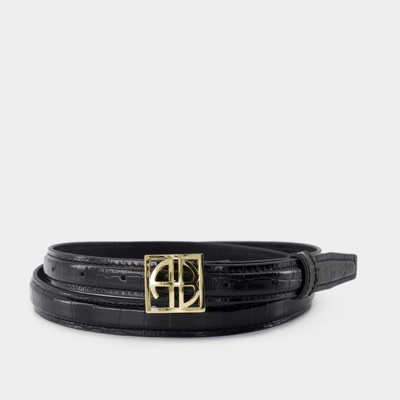 Ceinture Monogram - ANINE BING - Cuir - Noir