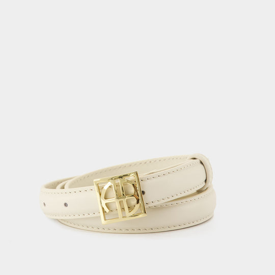 Ceinture Monogram - ANINE BING - Cuir - Blanc