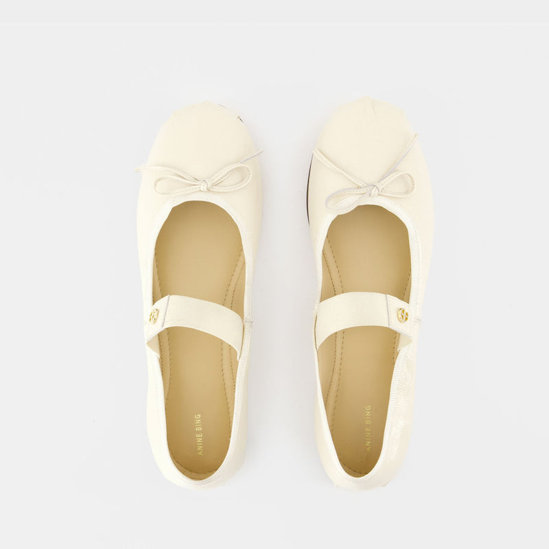 Ballerines Jolie - ANINE BING - Cuir - Blanc