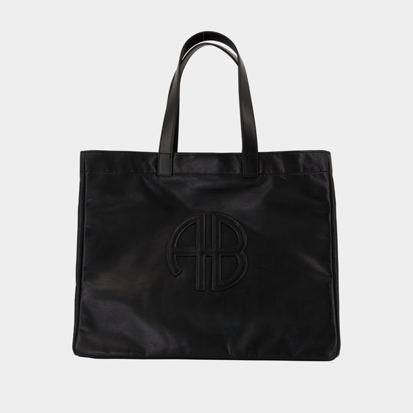 Cabas Large Rio - ANINE BING - Cuir - Noir