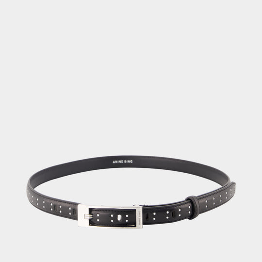 Ceinture Elly Studs - ANINE BING - Cuir - Noir