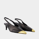 Escarpins Nelly Metal Toe - ANINE BING - Cuir - Noir