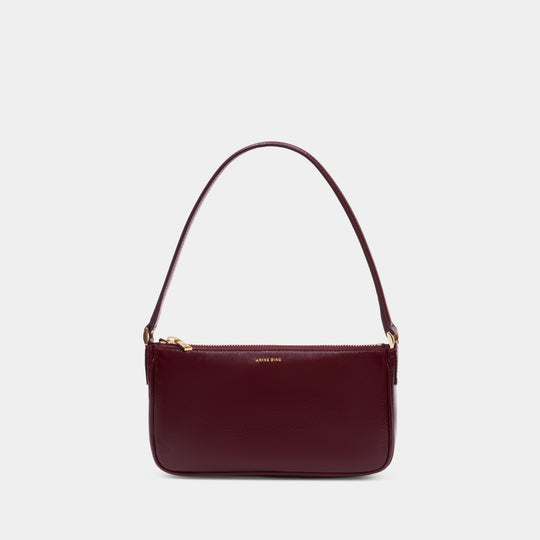 Sac Porté Épaule Mini Elly - ANINE BING - Cuir - Bordeaux