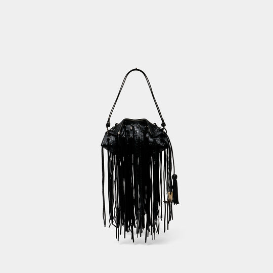 Pochette Manta - Alexander McQueen - Cuir - Noir
