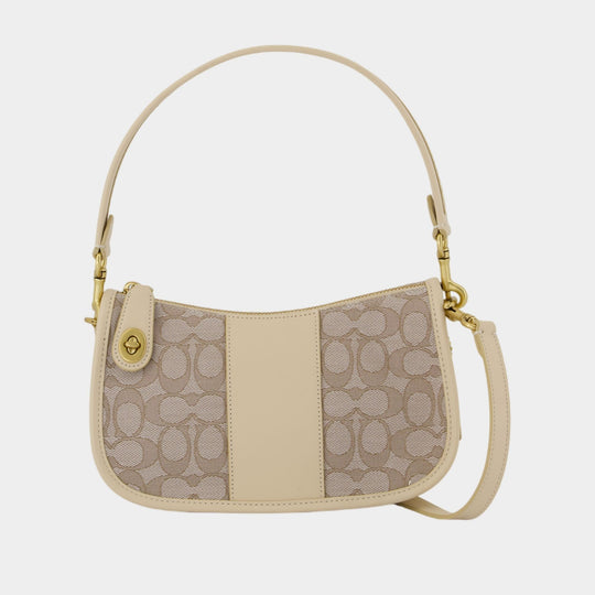 Sac Hobo Swinger - Coach - Jacquard - Beige