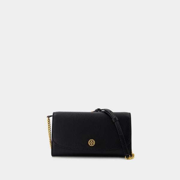 Wallet On Chain Robinson - Tory Burch - Cuir - Noir