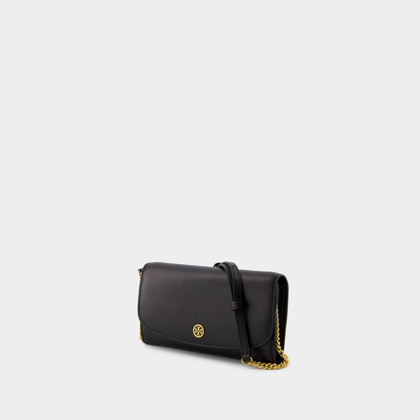 Wallet On Chain Robinson - Tory Burch - Cuir - Noir