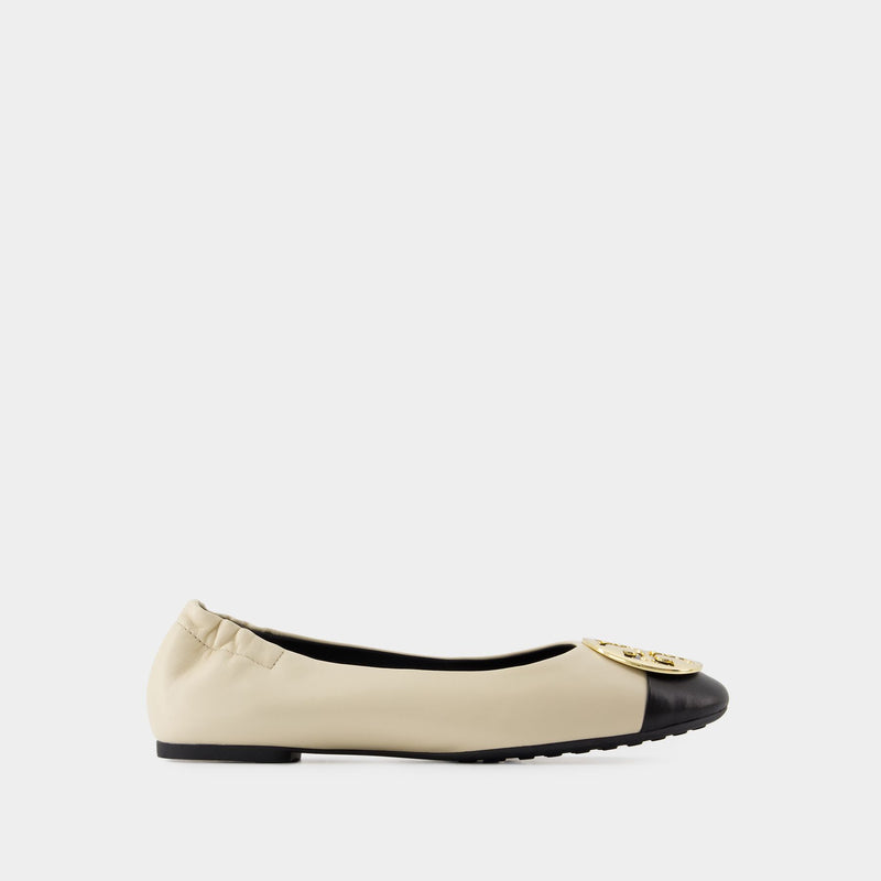 Ballerines Claire Cap-Toe - Tory Burch - Cuir - Crème