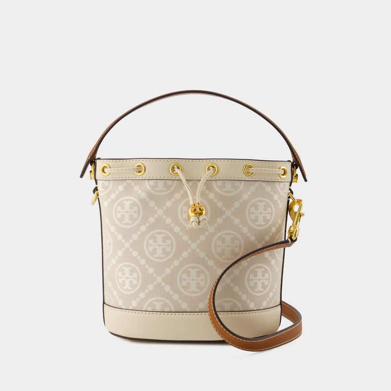 Sac à bandoulière Bucket - Tory Burch - Coton - Ivoire