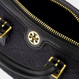 Sac À Main T-Monogram Petite Barrel - Tory Burch - Coton - Noir