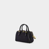 Sac À Main T-Monogram Petite Barrel - Tory Burch - Coton - Noir