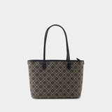 Cabas T Monogram Small - Tory Burch - Coton - Tory Navy