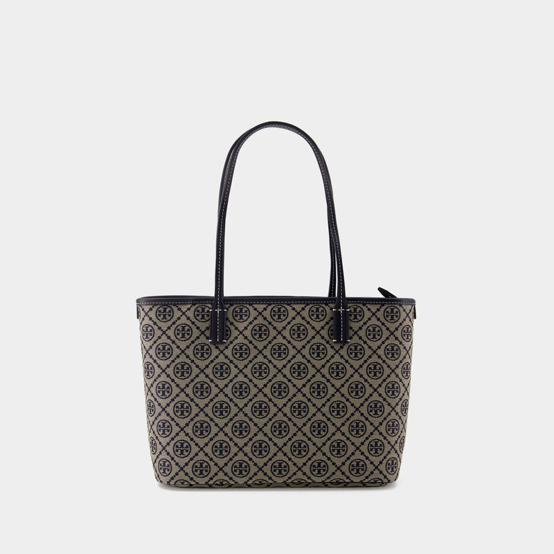 Cabas T Monogram Small - Tory Burch - Coton - Tory Navy