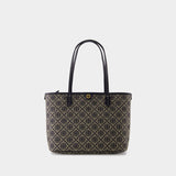 Cabas T Monogram Small - Tory Burch - Coton - Tory Navy