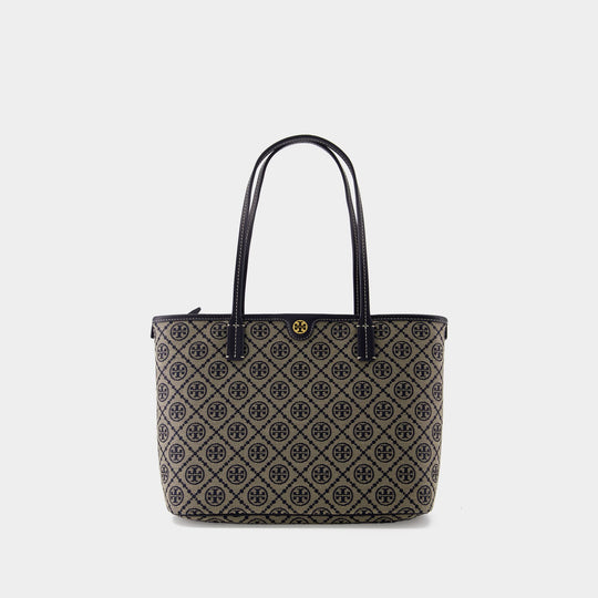 Cabas T Monogram Small - Tory Burch - Coton - Tory Navy
