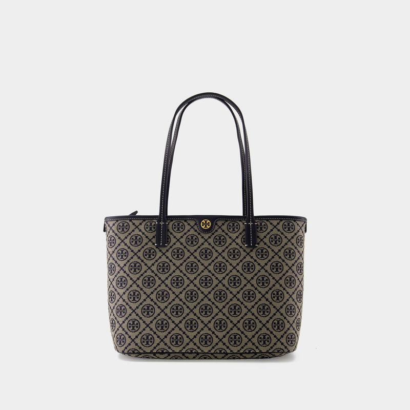 Cabas T Monogram Small - Tory Burch - Coton - Tory Navy
